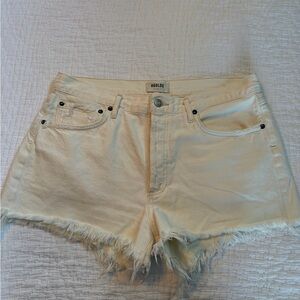 AGOLDE Parker Vintage Cutoff denim shorts - Cream/Natural